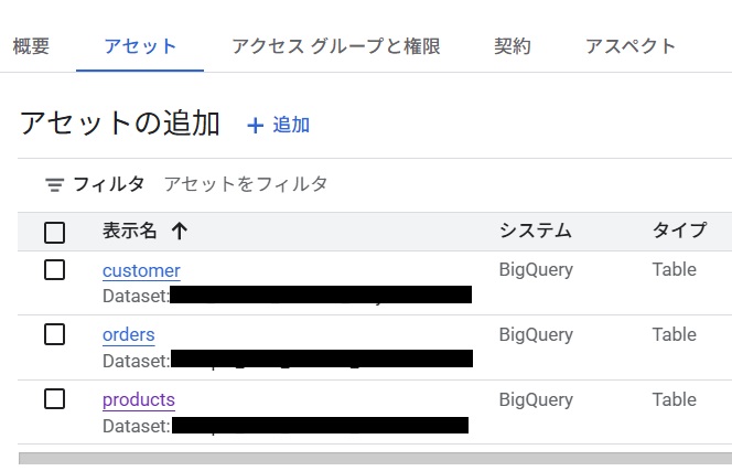 アセットの追加